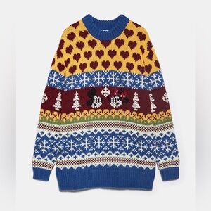 Zara Mickey Christmas Sweater